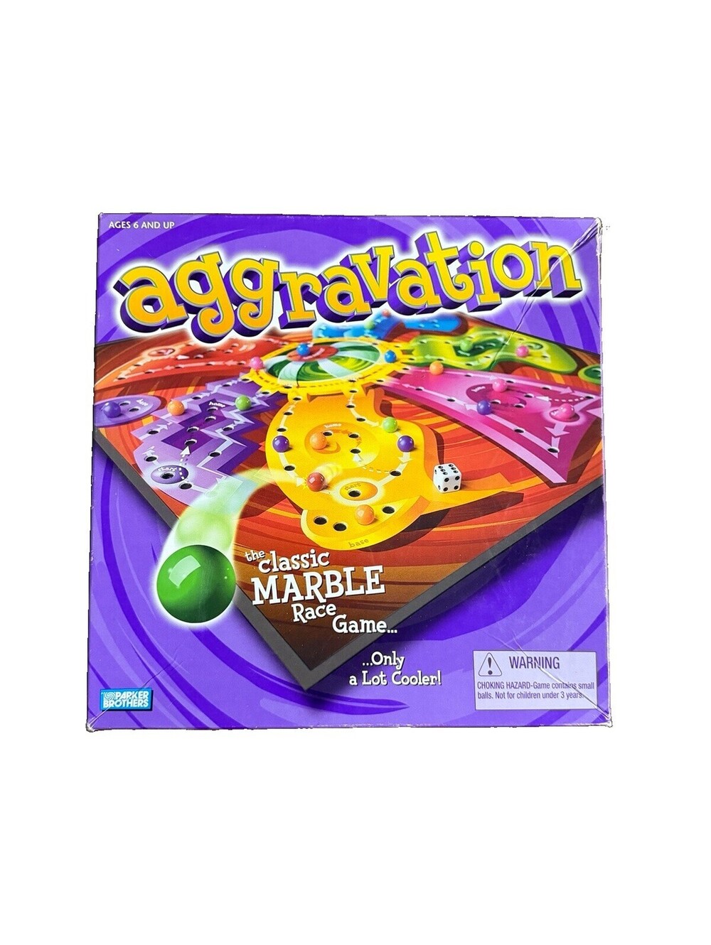 2002 Aggravation Marble Race Board Game 100% Complete Hasbro Family Fun